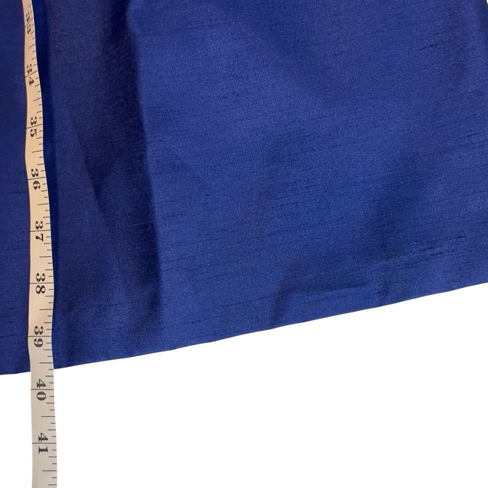 Just Taylor Fit Flare Cocktail Dress Size 10 Poly Silk Combo Sleeveless Blue - Picture 8 of 11